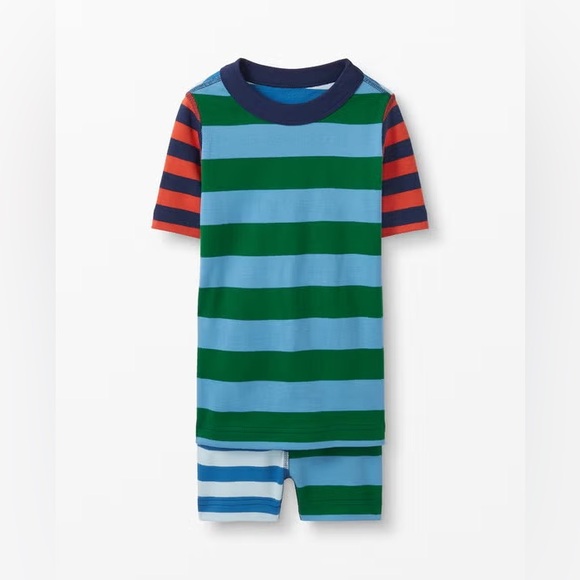 Hanna Andersson Other - Hanna Andersson Striped Short John Organic cotton boys Pajamas 140/10